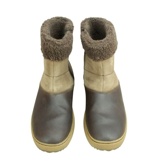 LL Bean Mountainside Brown Leather Insulated Rugged Winter Boots Size 7.5 M - Picture 5 of 9